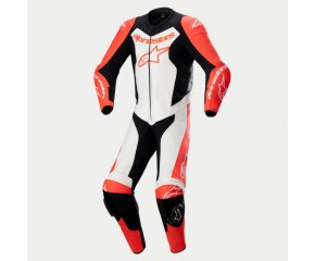 GP FORCE LURV 1PC LEATHER SUIT - RED FLUO WHITE BLACK