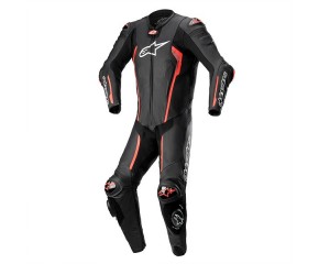 MISSILE V2 LEATHER SUIT 1 PC - BLACK RED FLUO