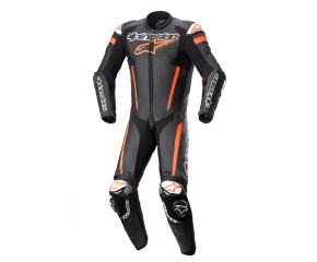 GP IGNITION LEATHER SUIT 1 PC *ASIA FIT - BLACK RED FLUO