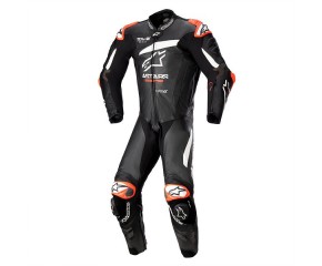 GP PLUS V4 1PC LEATHER SUIT - BLACK WHITE