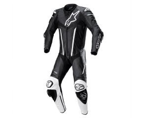 FUSION LEATHER SUIT 1 PC - BLACK WHITE