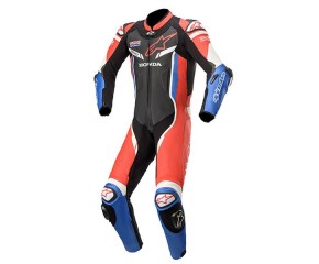 HONDA GP PRO V2 1PC SUIT TECH-AIR COMPATIBLE - BLACK RED BLUE